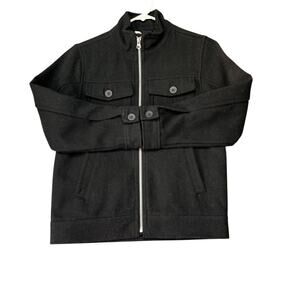 Old Navy Winter Coat Kids M(8) Black Full zipper Wool Blend Regular Standard